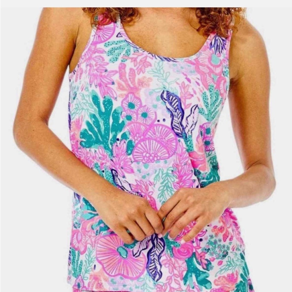 Lilly Pulitzer EUC Carnivale Knit Pajama Tank Top